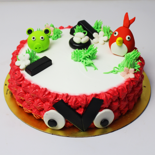 Angry Bird Themed Cake