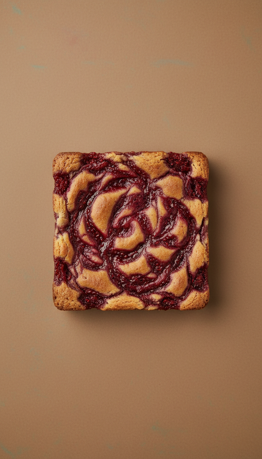 Raspberry swirl blondie tart berry